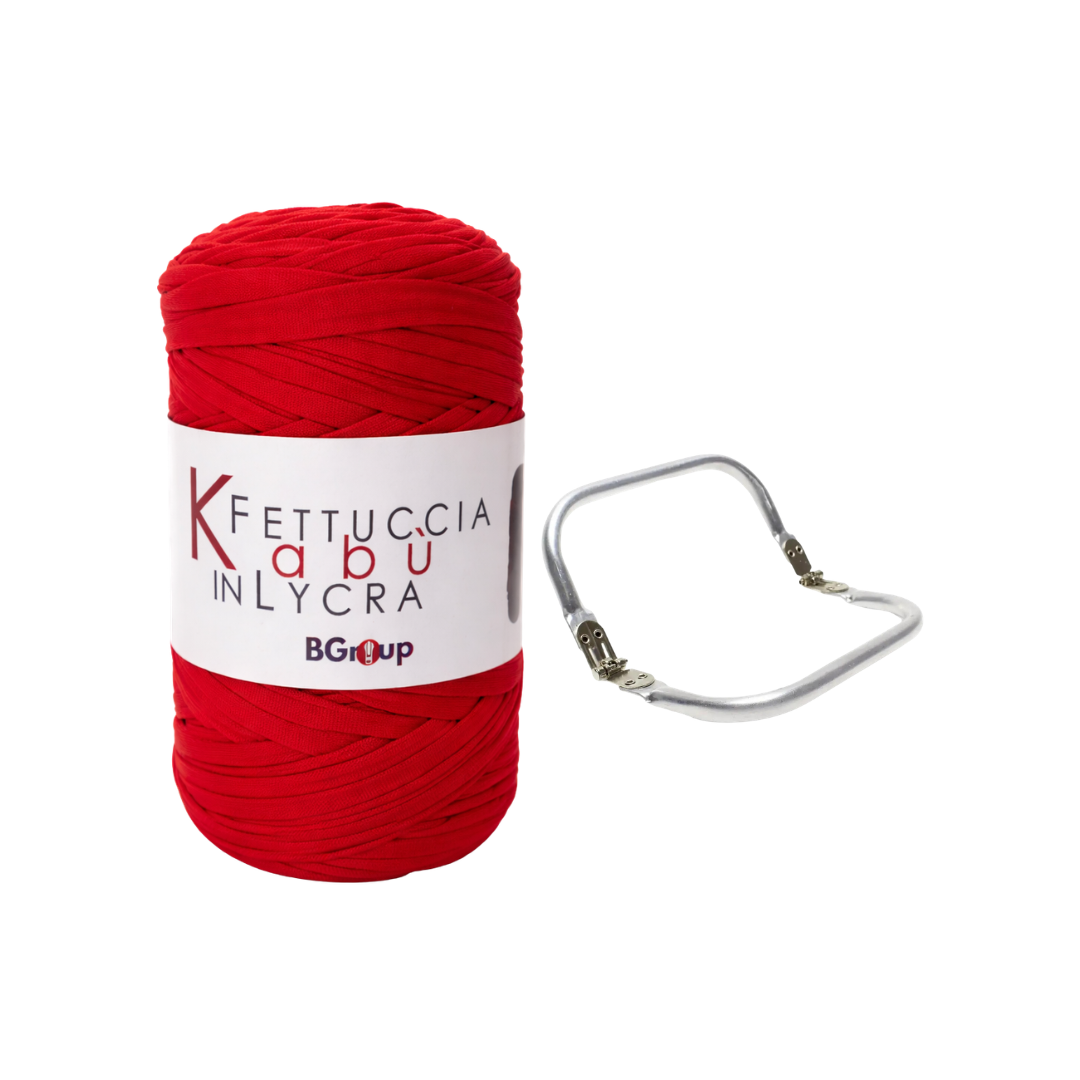 Set Kabu Bag – Fettuccia Kabu in Lycra + Clutch in Metallo