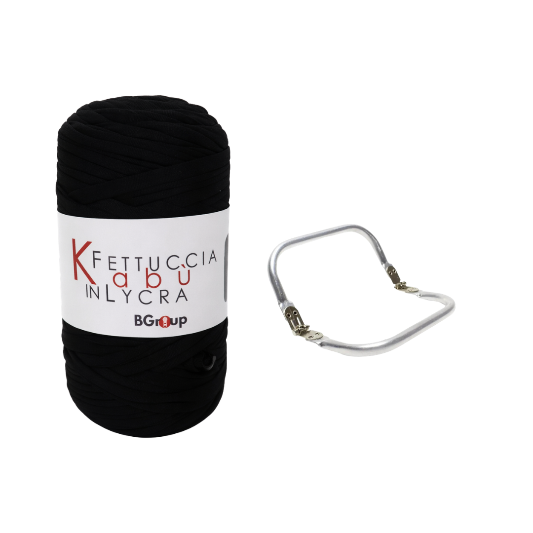 Set Kabu Bag – Fettuccia Kabu in Lycra + Clutch in Metallo