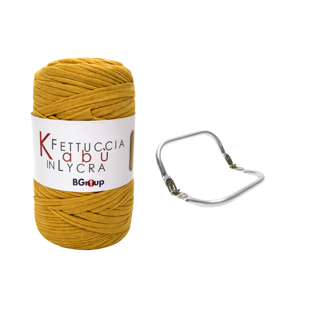 Set Kabu Bag – Fettuccia Kabu in Lycra + Clutch in Metallo