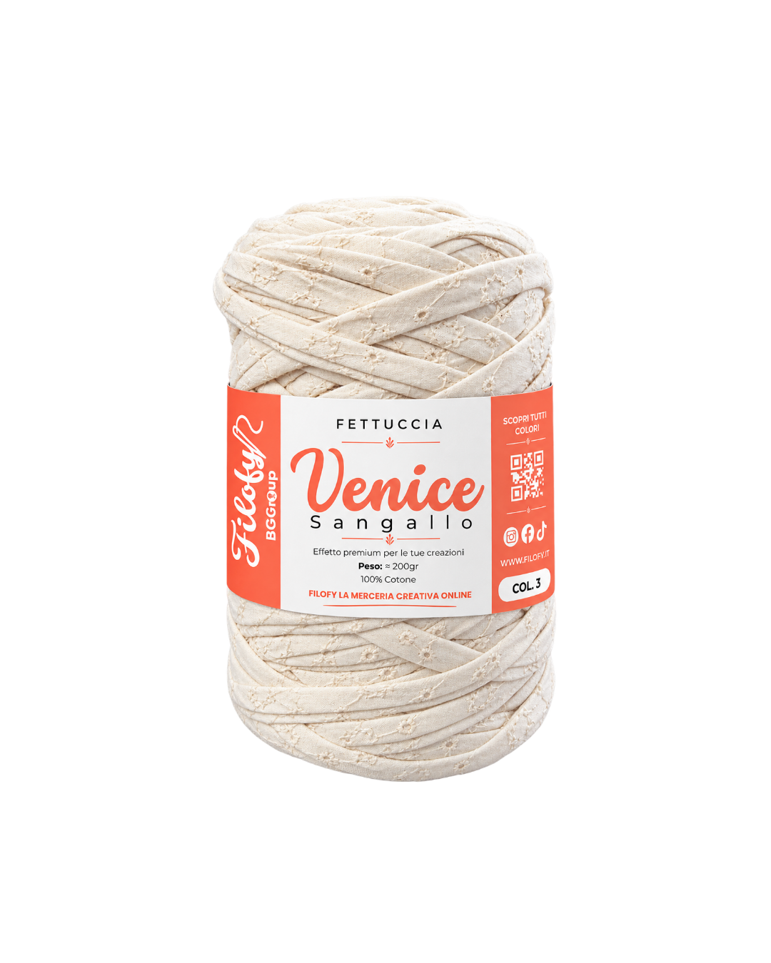 Fettuccia Venice Sangallo 100% Cotone 400g