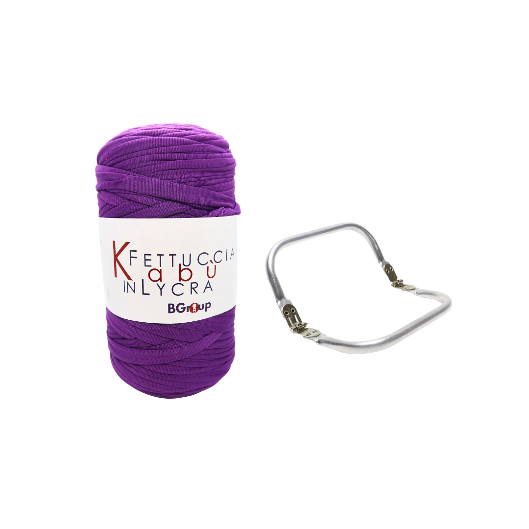 Set Kabu Bag – Fettuccia Kabu in Lycra + Clutch in Metallo