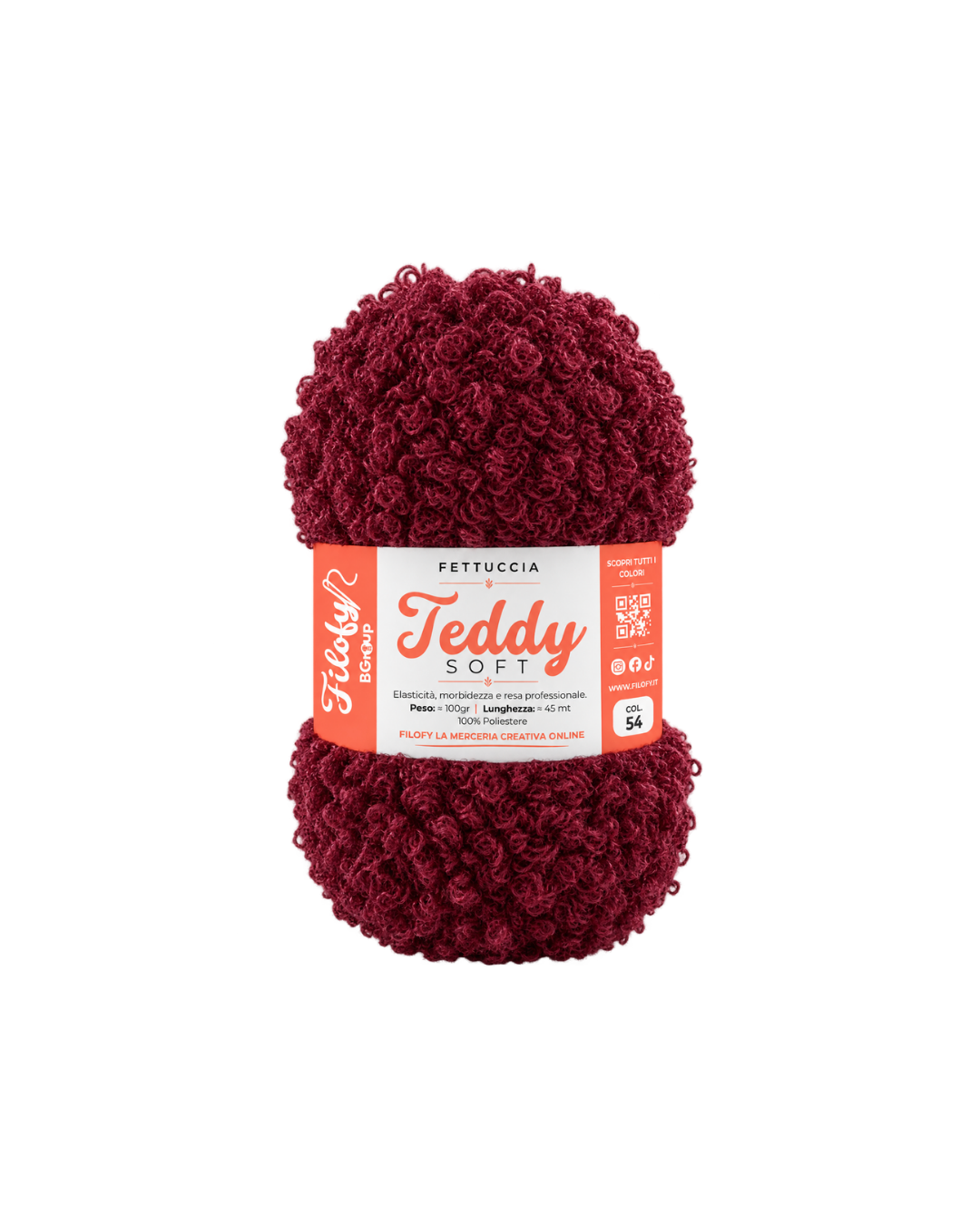 Fettuccia Teddy Soft Effetto Bouclé 100g 45m