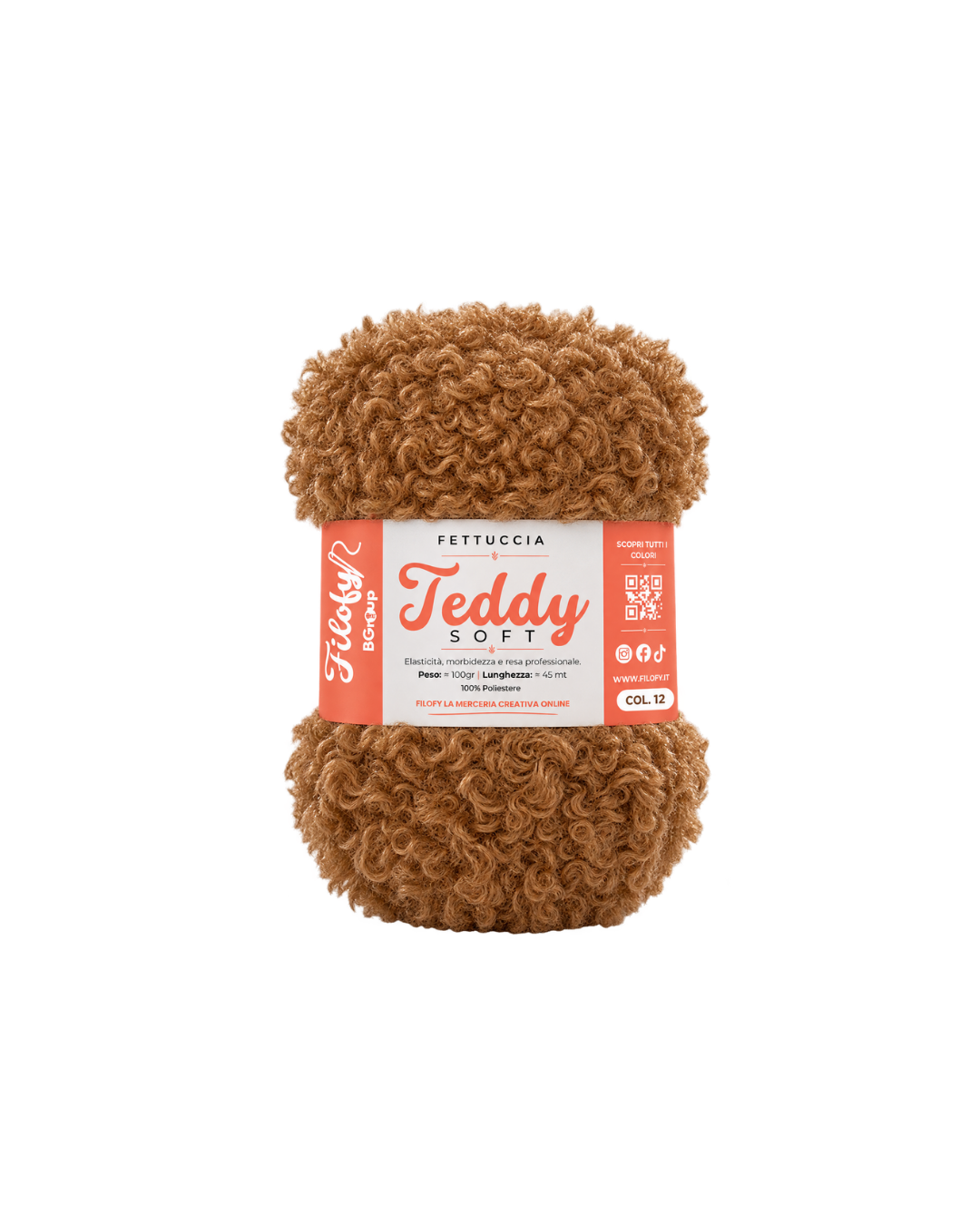 Fettuccia Teddy Soft Effetto Bouclé 100g 45m