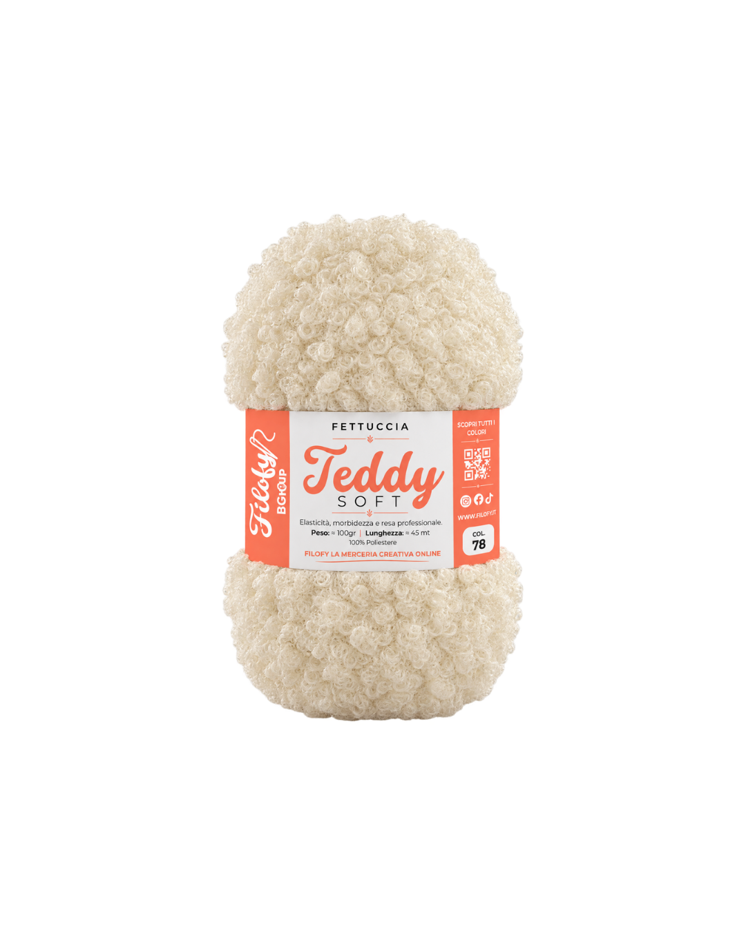 Fettuccia Teddy Soft Effetto Bouclé 100g 45m